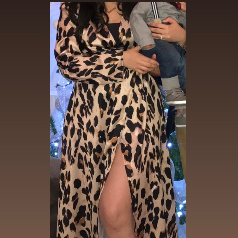 2 for $15🔥 satin dress! Shein tiger pattern